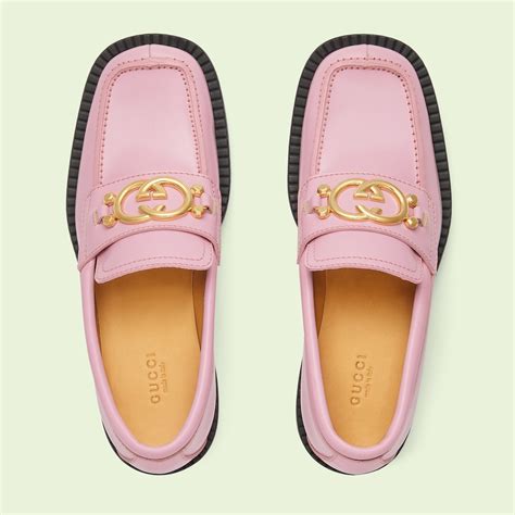 pink gucci loafers|Gucci fur loafers women's.